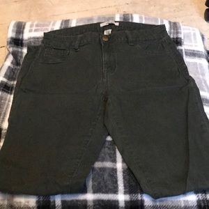Forest green jean pants